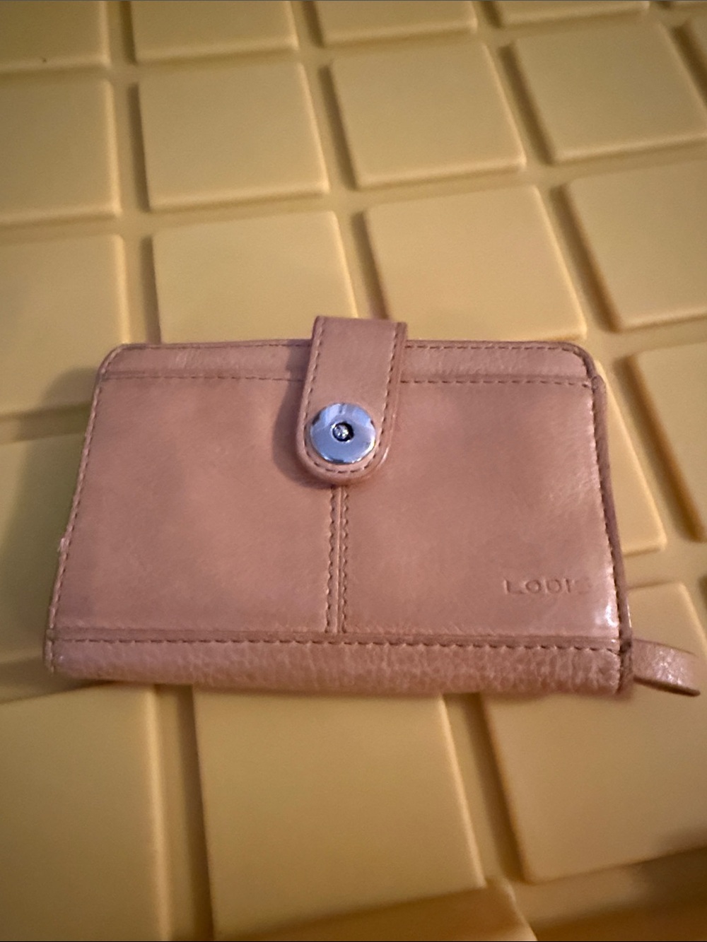 Lodis Small Snap-Closure Wallet in Light Tan